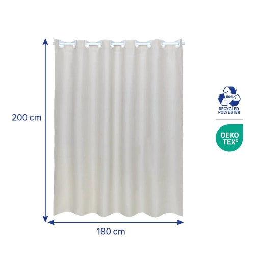 Rideau de douche 180 x 200 cm beige Neo SENSEA