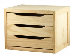 Bloc tiroir en pin , l.39 x P.30 x H.29.5 cm