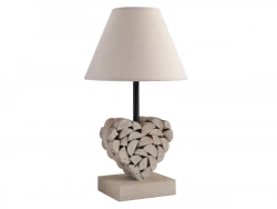 Lampe Charme Romantique Bois Bois Naturel, Seynave Carlita