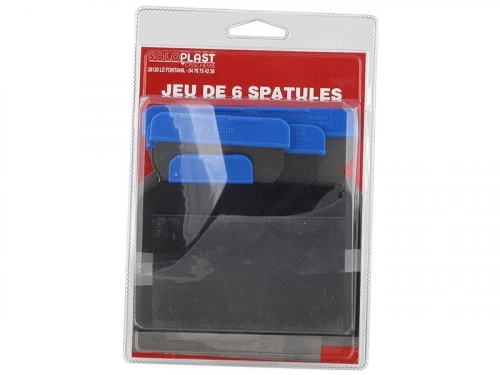 Lot de 6 spatules pour mastic SOLOPLAST