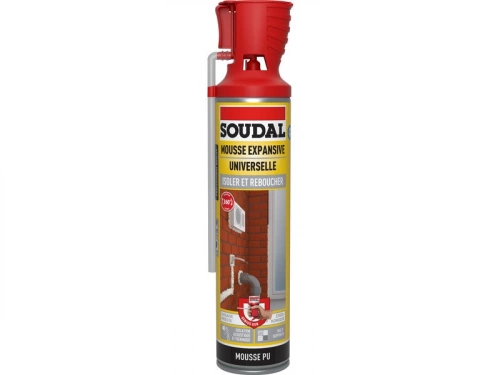 Mousse expansive universelle Pu isoler et reboucher, SOUDAL, 500 ml