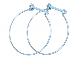 2 colliers de fixation acier S&P, Diam.125/125 mm Cf125