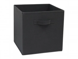 Panier L intissé Kub, SPACEO, H.31 x L.31 x P.31 cm noir