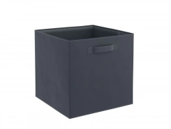 Panier L polyester Kub, SPACEO, H.31 x l.31 x P.31 cm noir