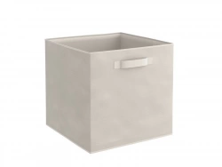 Panier L polyester Kub, SPACEO, H.31 x l.31 x P.31 cm beige