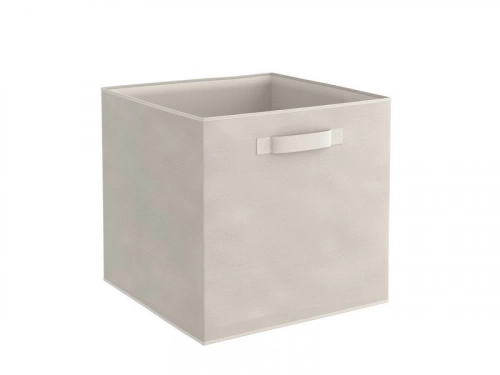 Panier L polyester Kub, SPACEO, H.31 x l.31 x P.31 cm beige