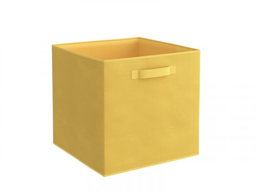 Panier l polyester SPACEO Kub jaune H.31 x l.31 x P.31 cm
