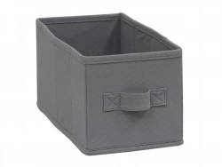 Panier S intissé Kub, SPACEO, H.15 x l.15 x P.31 cm gris