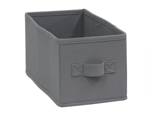 Panier S intissé Kub, SPACEO, H.15 x l.15 x P.31 cm gris