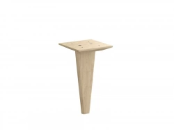 Pied Meuble Conique Spaceo Fixes Bois Mat Blanc / Beige / Naturel