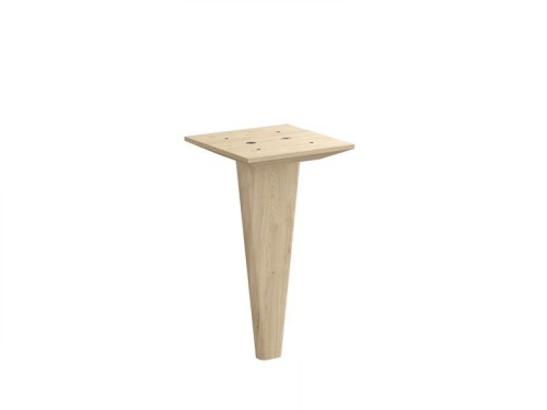 Pied Meuble Conique Spaceo Fixes Bois Mat Blanc / Beige / Naturel