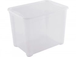 Bac de rangement polypropylène de 65 L, transparent