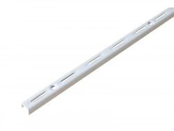 Crémaillère simple en acier, H.100 cm entraxe 50 mm blanc