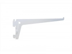 Console simple en acier verni, P.20 cm entraxe 50 mm blanc