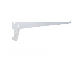 Console simple en acier verni, P.25 cm entraxe 50 mm blanc