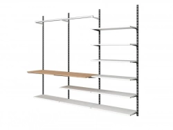 Console simple en acier verni, P.30 cm entraxe 50 mm blanc