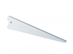 Console double en acier verni, P.27 cm entraxe 50 mm blanc
