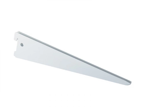 Console double en acier verni, P.27 cm entraxe 50 mm blanc