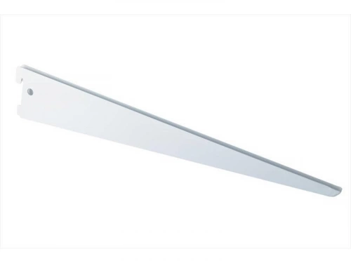 Console double en acier verni, P.37 cm entraxe 50 mm blanc