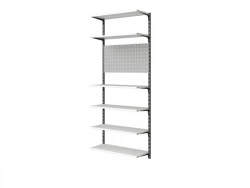 Console simple en acier verni, P.30 cm entraxe 50 mm noir