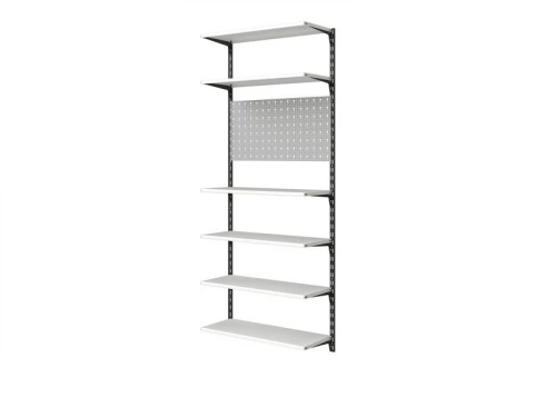 Console simple en acier verni, P.30 cm entraxe 50 mm noir