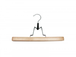 Cintre de pantalon et jupe en bois naturel, SPACEO, H.16.1 x l.28 x P.2.2 cm