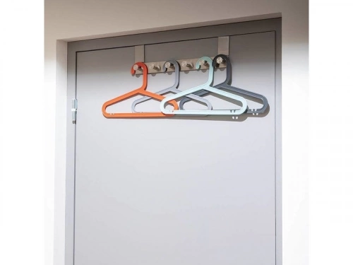 Lot de 4 cintre SPACEO plastique multicouleur, H.20.5 x l.34 x P.1.52 cm