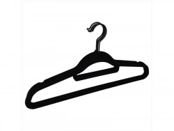 Lot de 4 cintre SPACEO plastique noir, H.23 x l.45 x P.2.4 cm