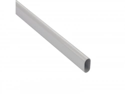 Barre de penderie blanc H.3 x l.200 x P.1.5 cm