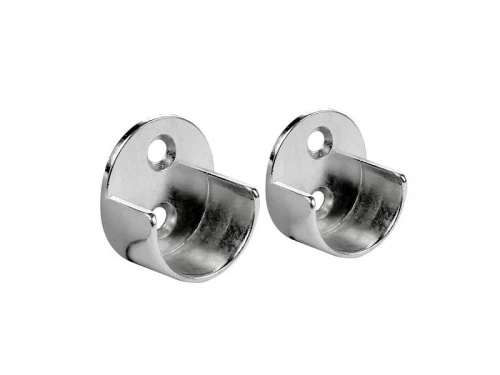 Lot de 2 support de barre de penderie D25 mm rond chrome 29.85 m