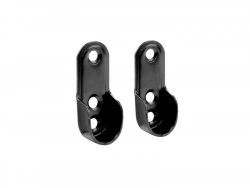 Lot de 2 support de barre de penderie D30 x 15 mm ovale noir 19.5 m