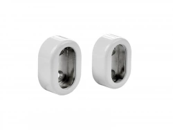 Lot de 2 support de barre de penderie D30 x 15 mm ovale blanc 28.94 m