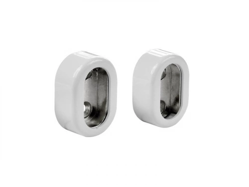 Lot de 2 support de barre de penderie D30 x 15 mm ovale blanc 28.94 m