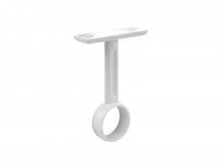 Support de barre de penderie rond, diam. 18 mm 45 m blanc