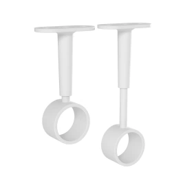 Lot de 1 support de barre de penderie D25 mm rond blanc 21.78 m