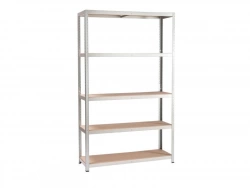 Etagère acier galvanisé à 5 tablettes, SPACEO, l.196 x H.120 x P.40 cm