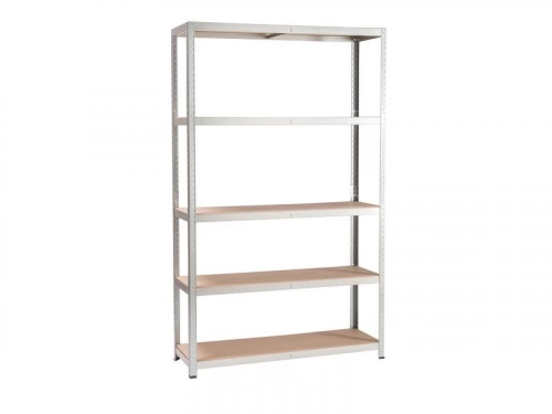 Etagère acier galvanisé à 5 tablettes, SPACEO, l.196 x H.120 x P.40 cm