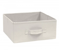 Panier SPACEO Kub beige H.14 x l.31 x P.31 cm