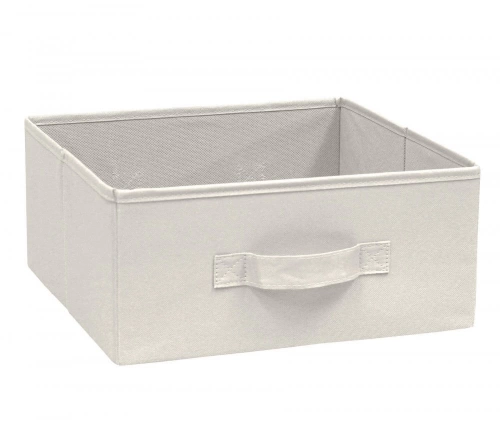 Panier SPACEO Kub beige H.14 x l.31 x P.31 cm