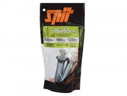 Lot De 2 Goujons Et Vis Acier Spit, Diam.16 X L.65 Mm