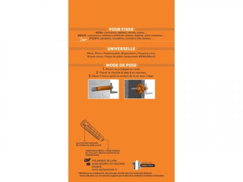 Lot De 40 Chevilles Spit, Diam.5 Mm X L.25 Mm