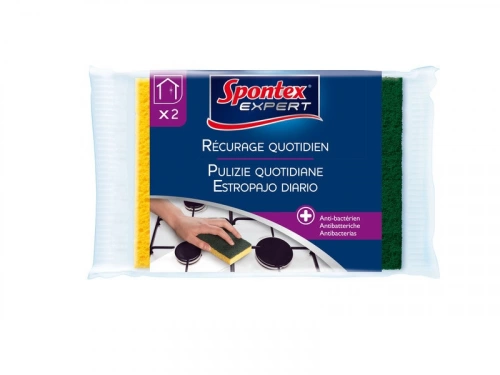 Lot de 2 éponges à récurer, SPONTEX EXPERT