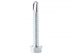 Lot de 6 vis tole tête héxagonale en acier zingué, STANDERS, diam. 6.3 x L.45 mm