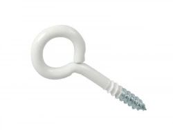 Lot De 8 Pitons À Visser Acier Epoxy Blanc, Diam.3.5 X L.25 Mm, Standers