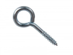 Lot de 4 pitons à visser en acier zingué, STANDERS, diam.5 x L.40 mm
