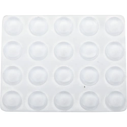 20 pastilles adhésives STANDERS plastique transparent L.1.3 x H.1.3 x l.1.3 cm