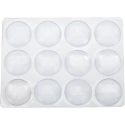 12 pastilles adhésives STANDERS plastique transparent L.1.9 x H.1.9 x l.1.9 cm
