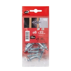 10 cheville à expansion STANDERS, Diam.8 x L.22 mm