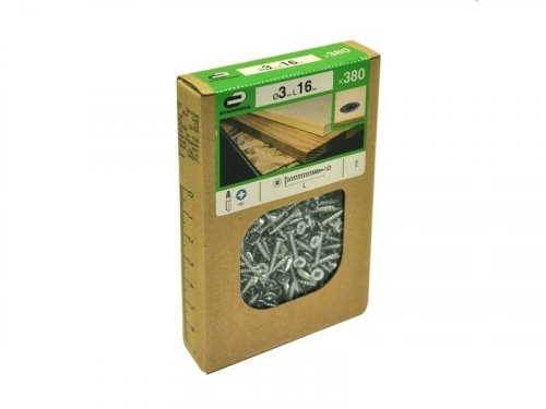 Lot De 380 Vis Acier Tête Fraisée Standers, Diam.3 Mm X L.16 Mm