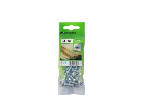 Lot de 35 vis acier tête fraisée, STARDERS, diam. 4 mm x L.16 mm